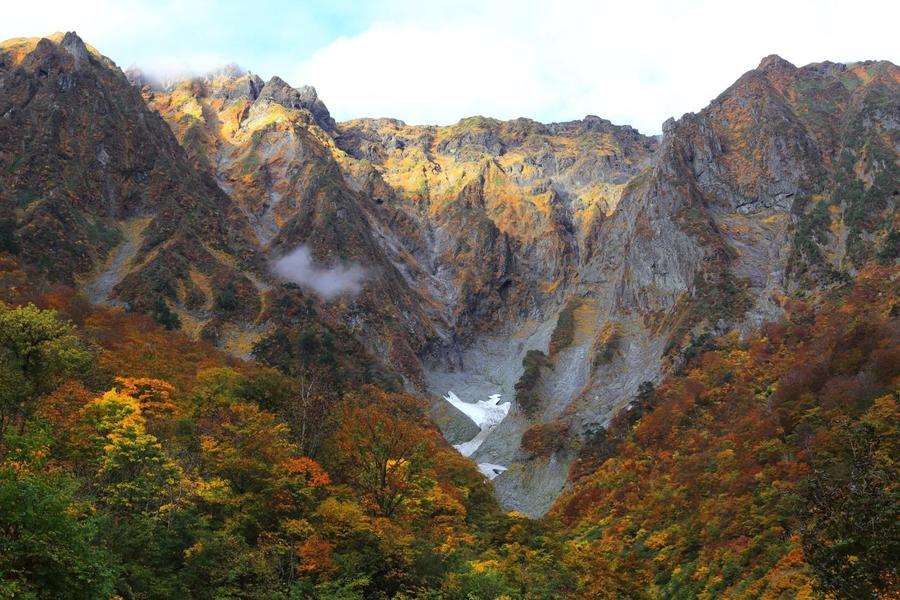 Rocky outcrops of Ichinokura-sawa in Mt. Tanigawa